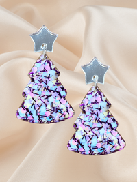 Large Christmas tree dangle Frosted Lilac
