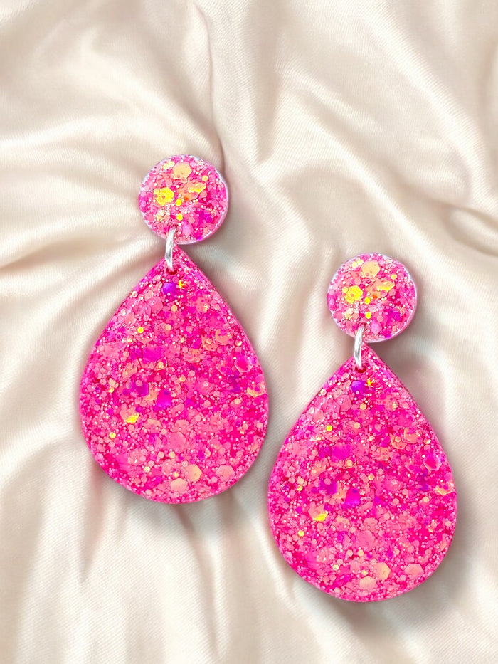 Large Dangle Barbie Pink