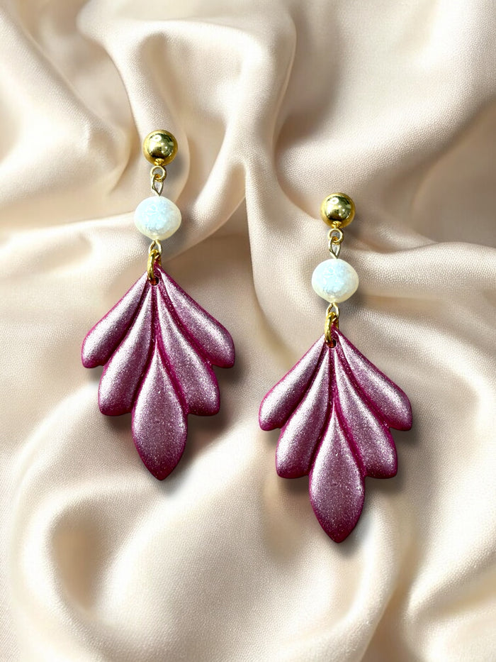 Velvet Petal Large Clay Dangle