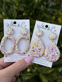 Large Dangle Golden Blush