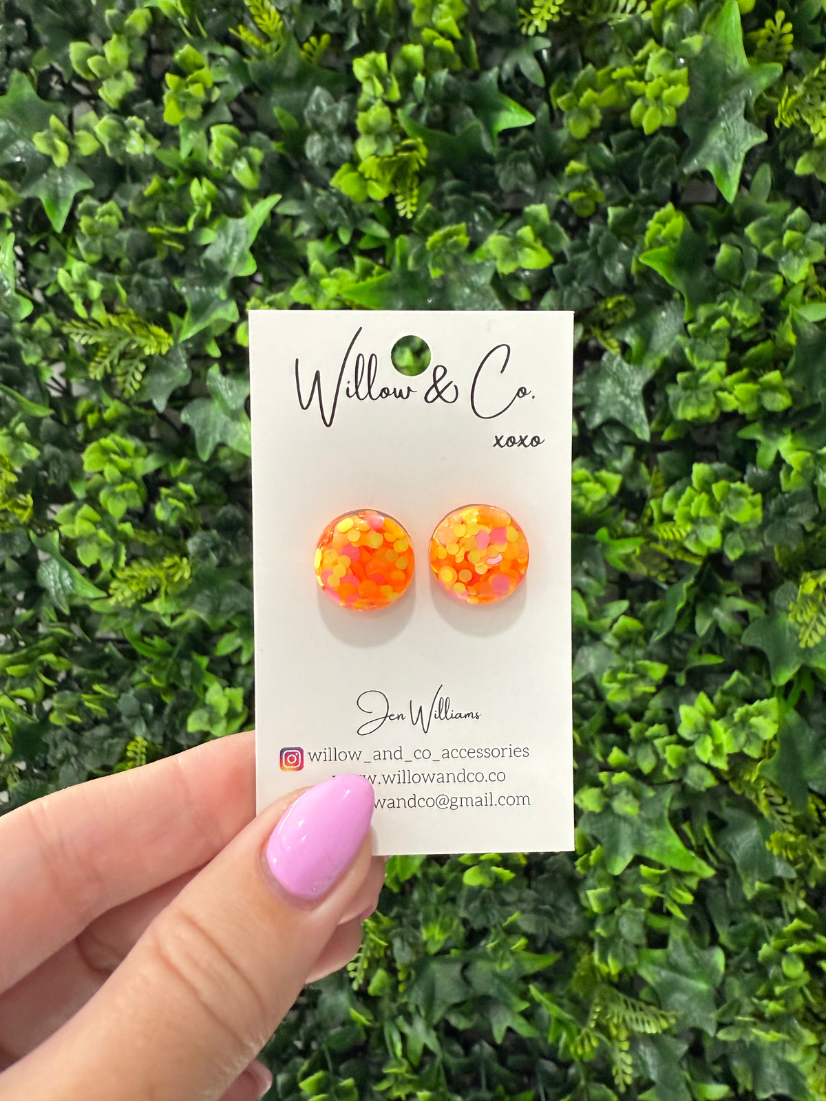 1.5cm Stud Sparkling Bellini