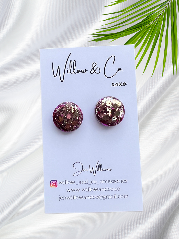 1.5cm Studs Chameleon Mauve