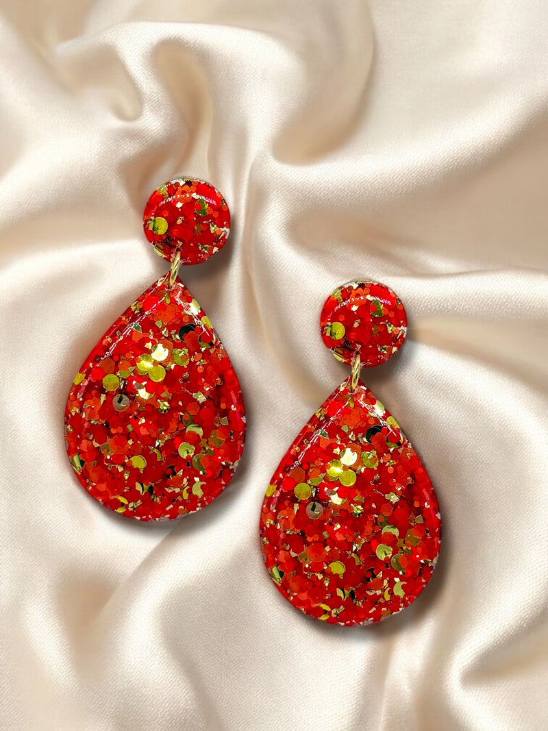 Large Dangle Ember Lotus