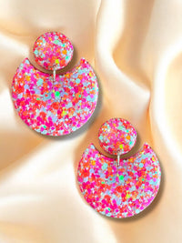 Statement Scoop Dangle Bubblegum Pink