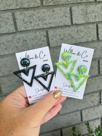 Statement Triad Dangles Black Ice