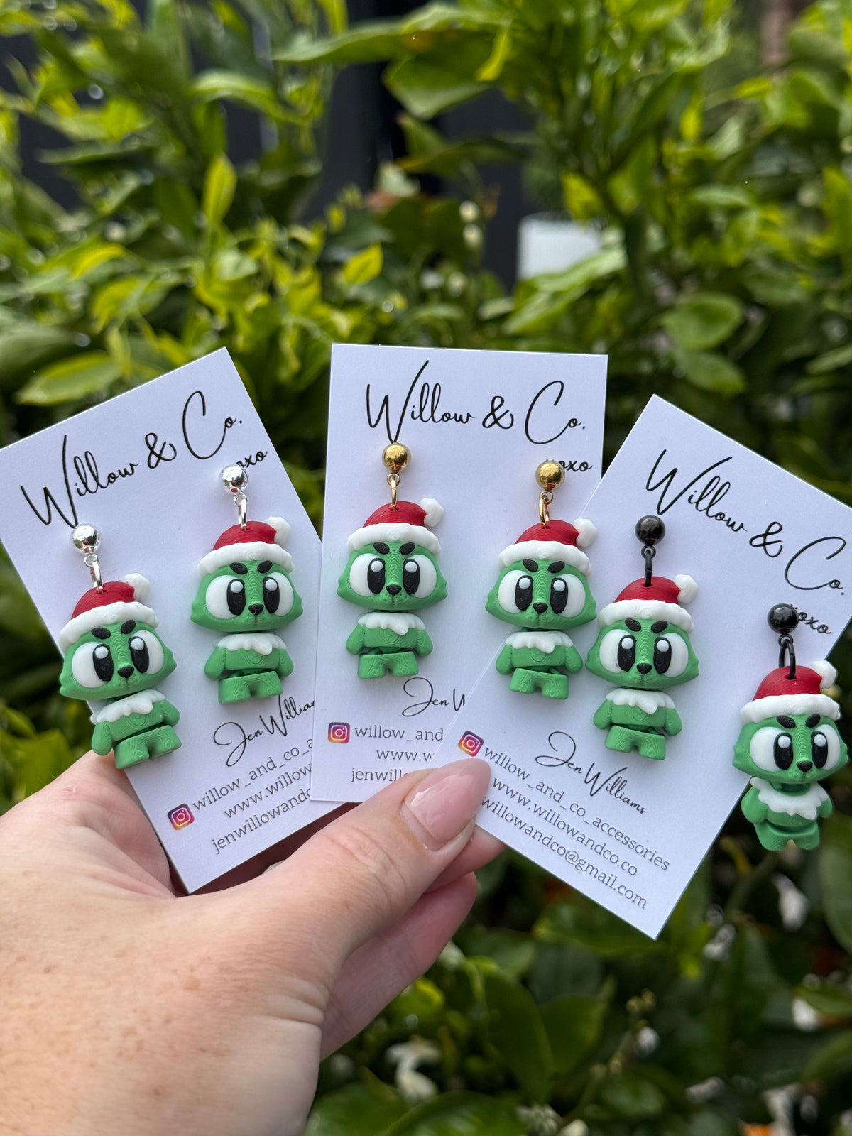 3D Grinch Dangles