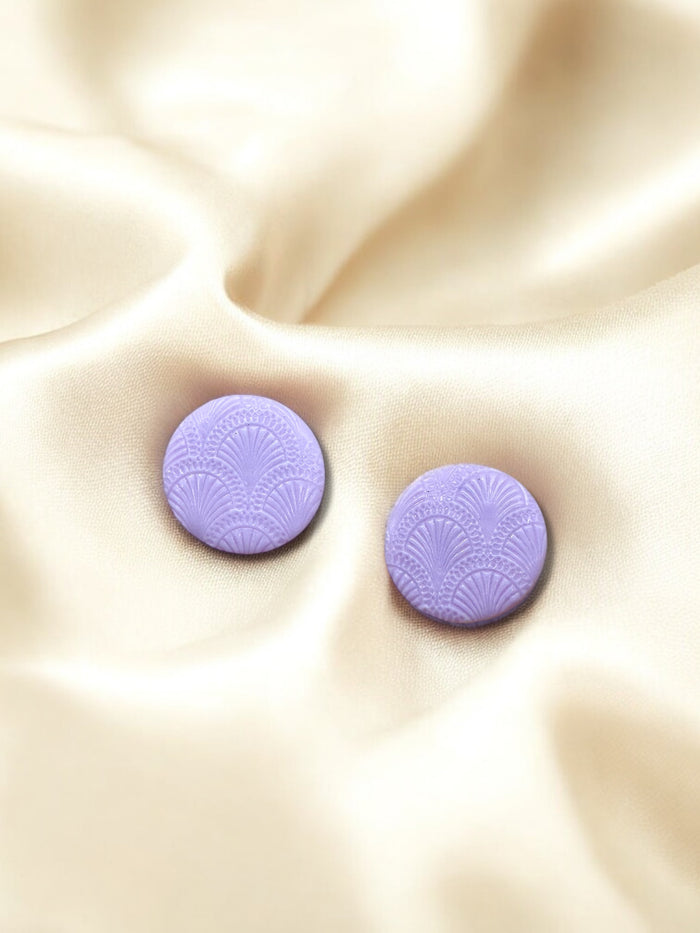 2cm Fan Textured Stud Lilac