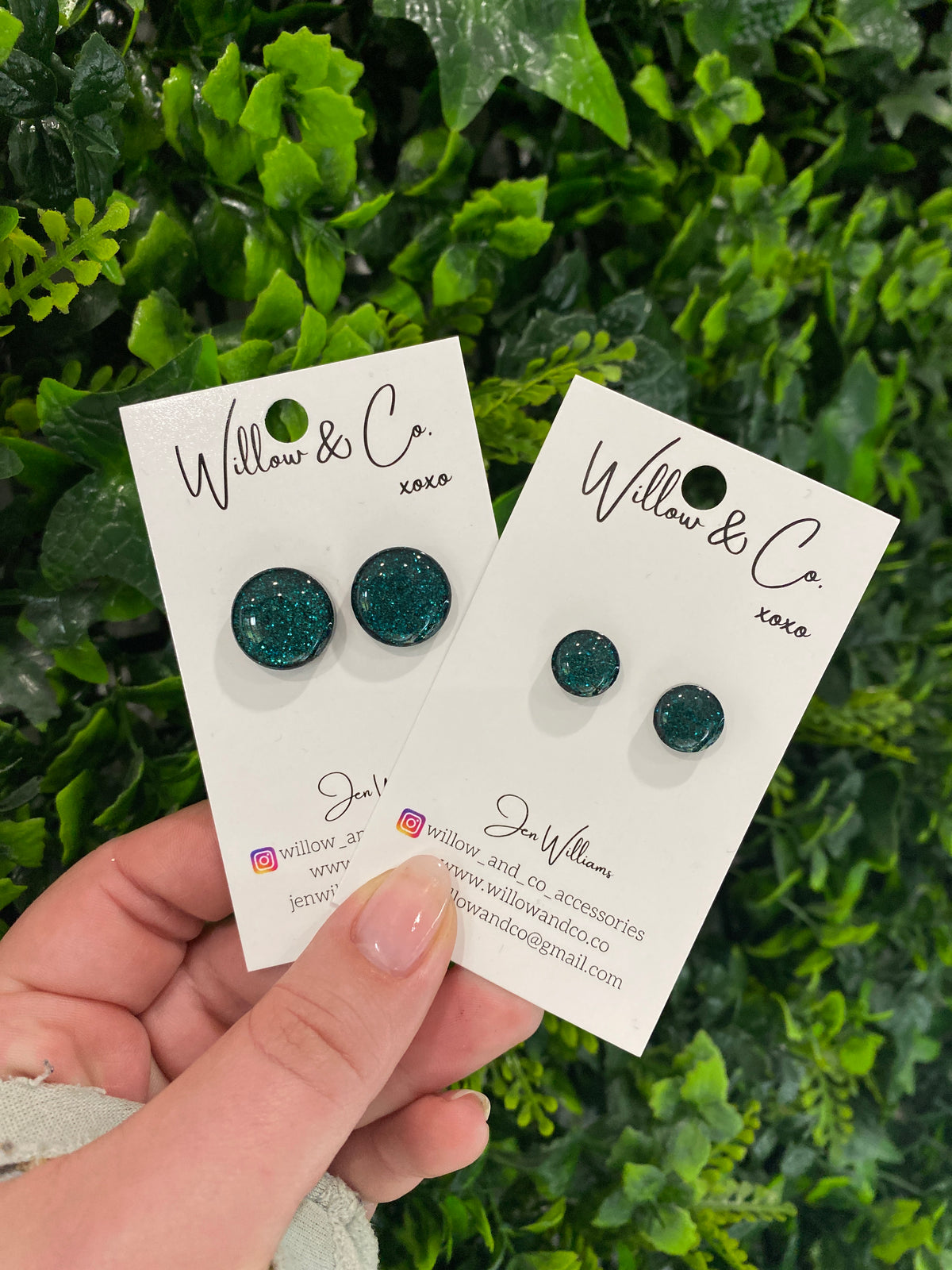 1.5cm Studs Mystic Pine