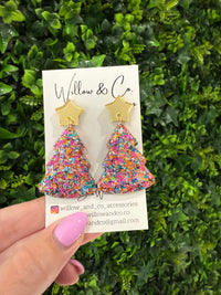 Large Christmas Tree Dangles Merry Bright