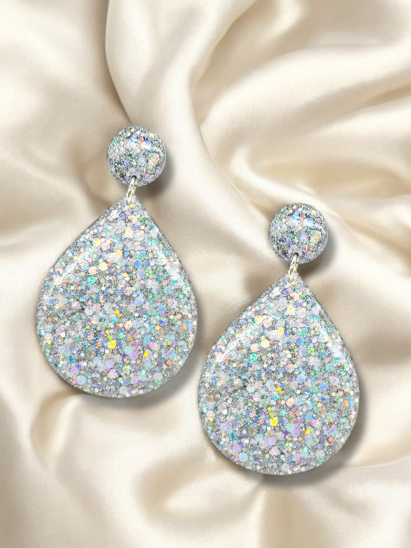 XXL Teardrop Dangle Soft Silver