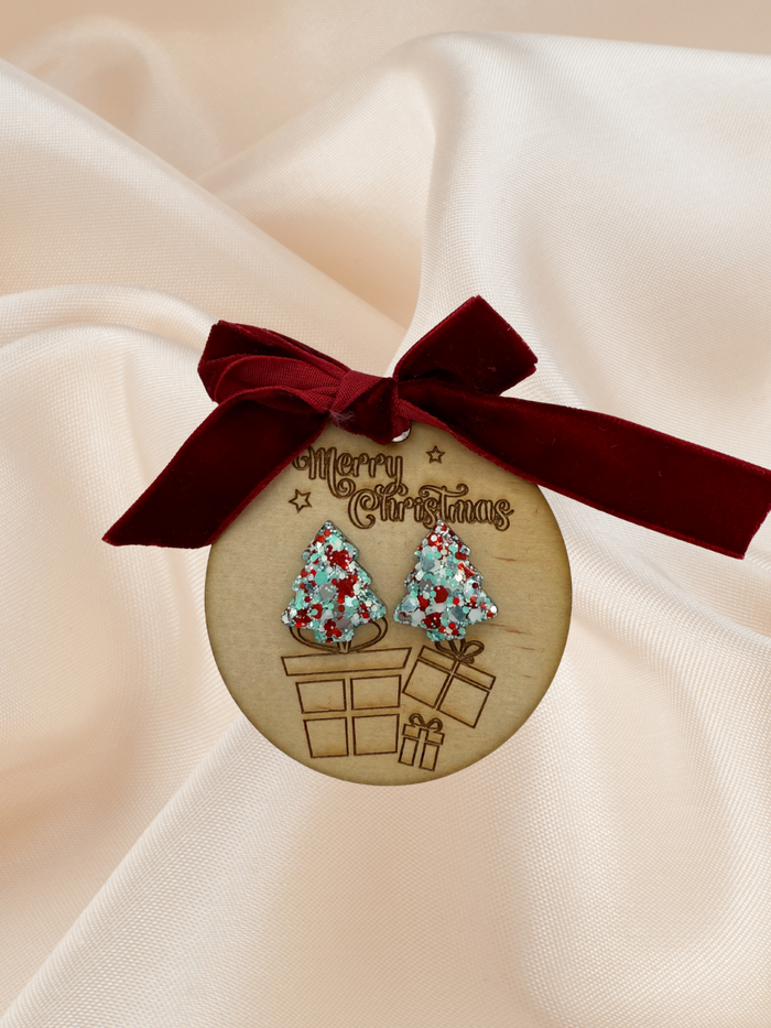 Gift Ready Christmas Tree Studs Peppermint Pop