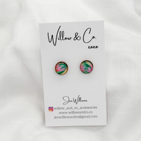 MINI Stud Handpainted Eucalyptus Flower