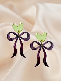 Acrylic Valentine Bow Dangle