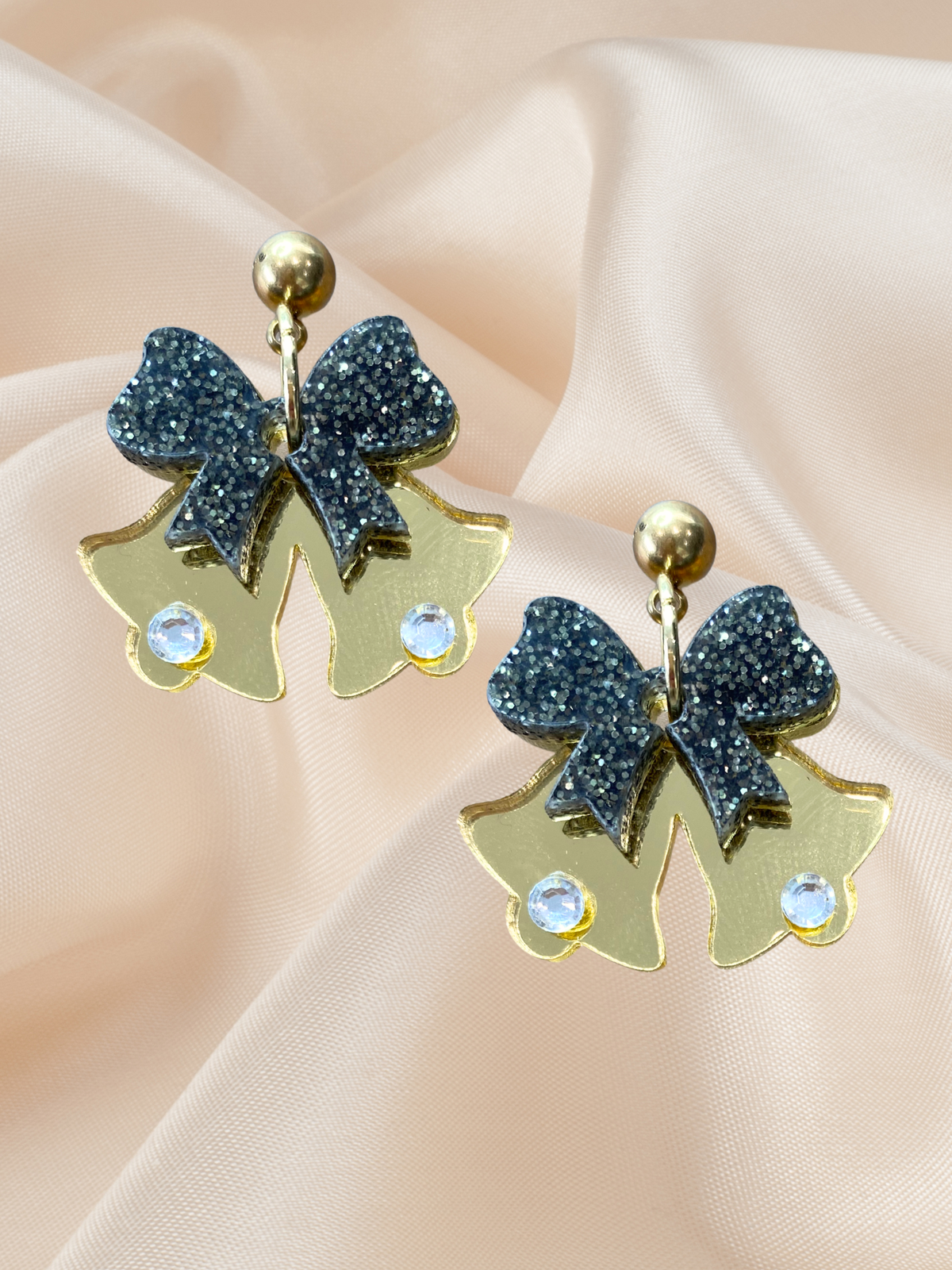 Jingle Bells acrylic dangles Twilight twinkle