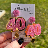 40 XL Birthday Dangles