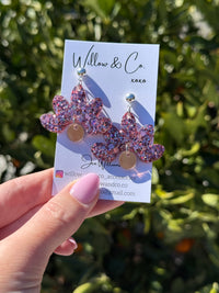 MIDI Floral Dangle Plum Blush