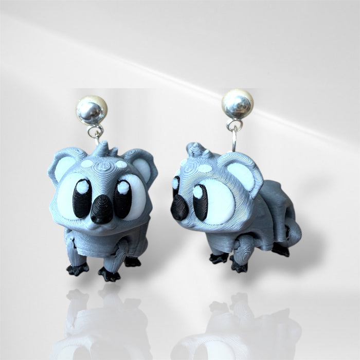 3D Koala Dangles Earrings