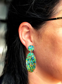 LARGE Oval Dangle Citrus Sorbet