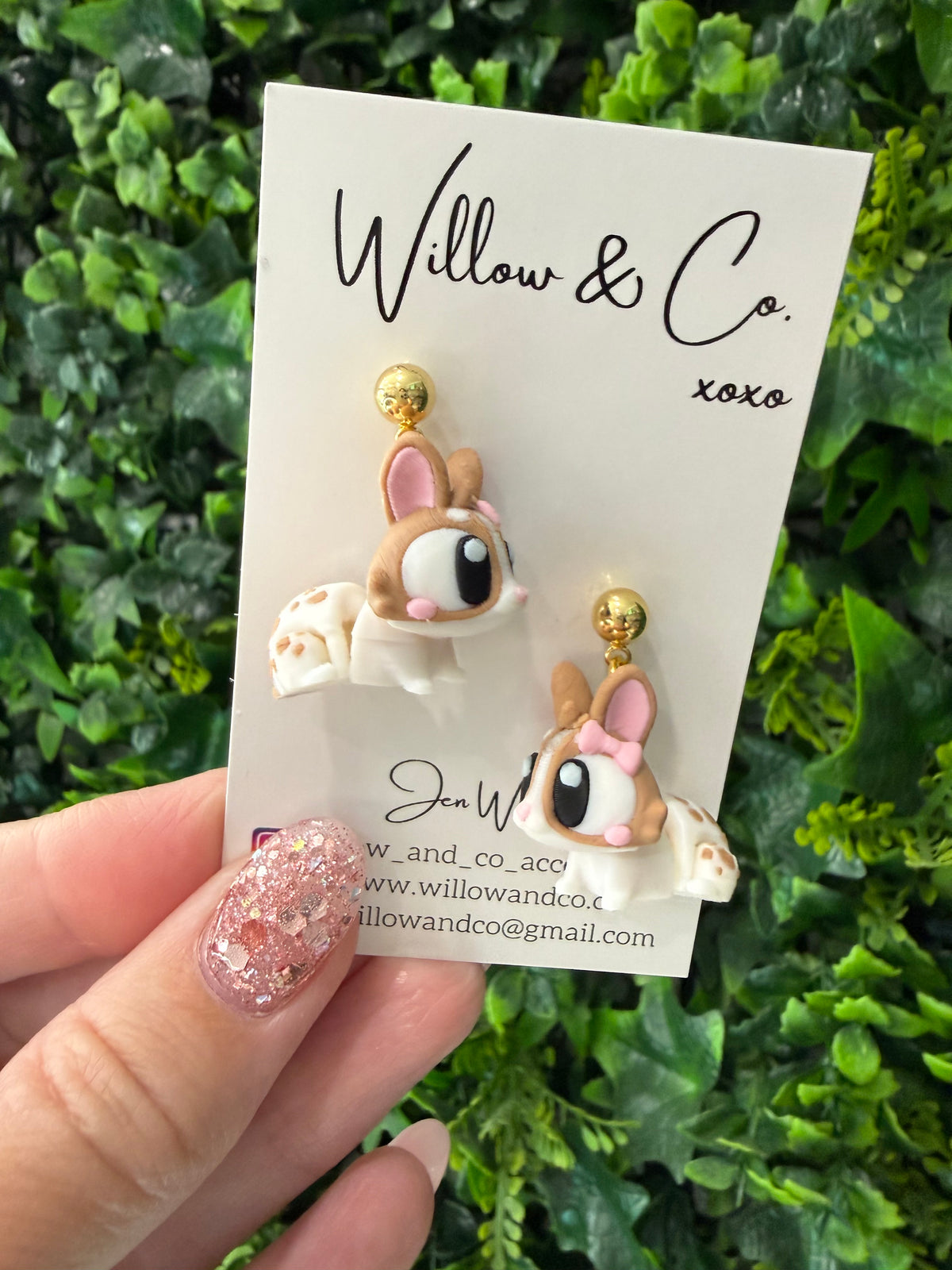 3D Bunny Dangle Earrings