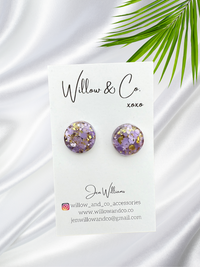 1.5cm Studs Twilight Lotus