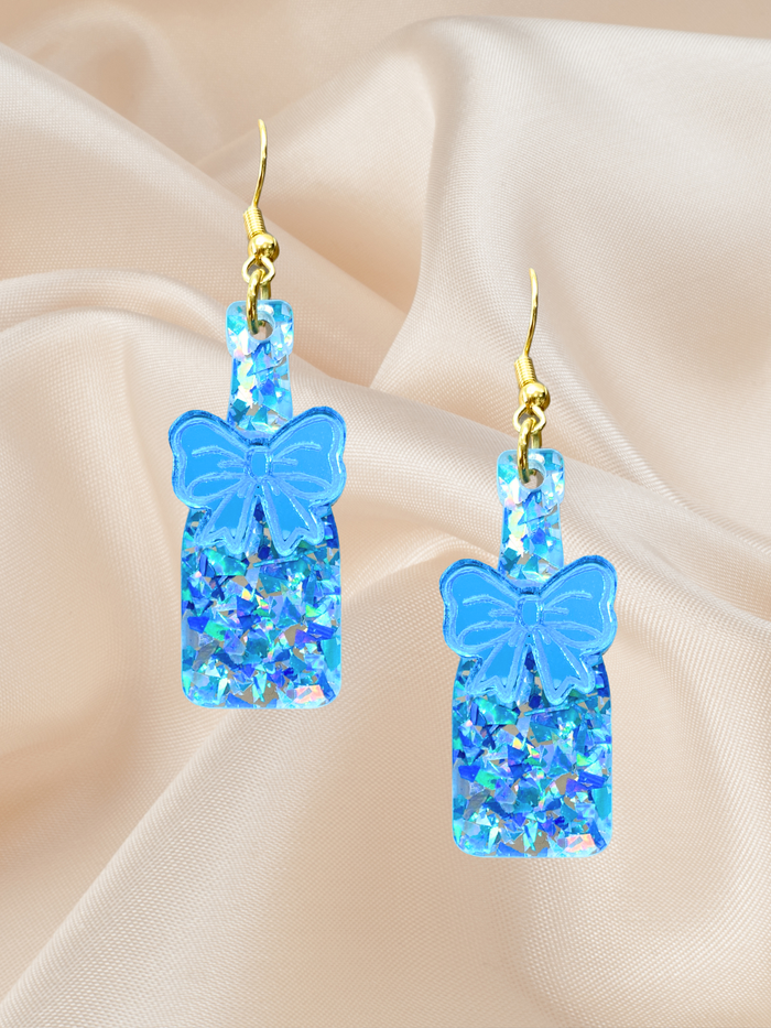 Champagne Bottle Dangle Gold