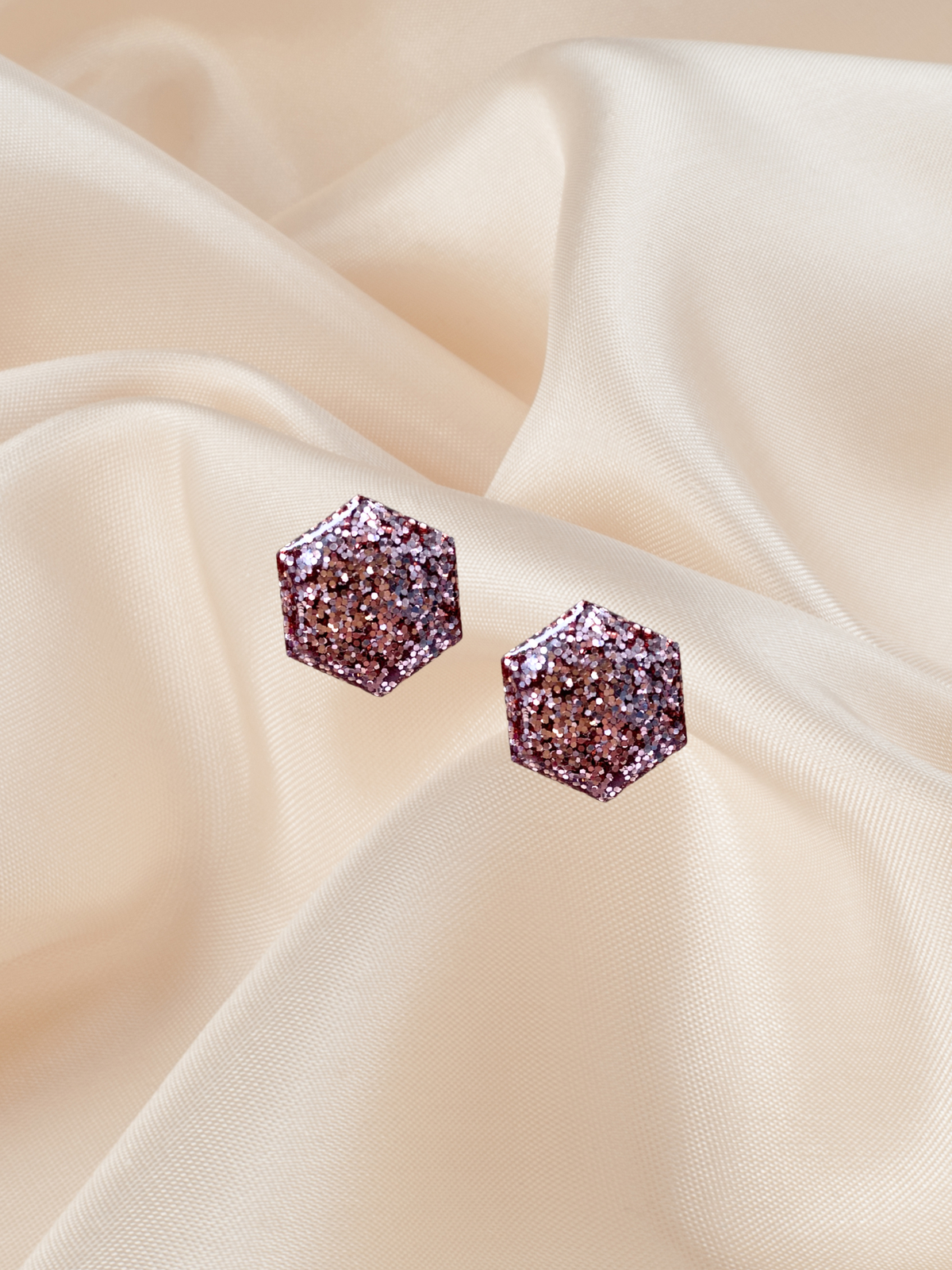 1.5 Hex Stud Rose Gold
