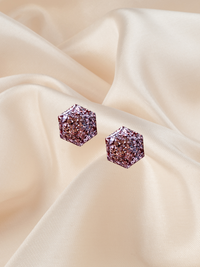 1.5 Hex Stud Rose Gold