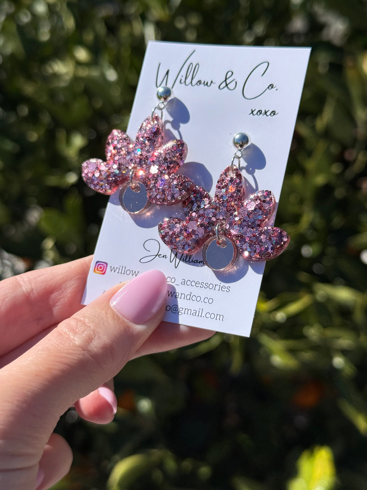 MIDI Floral Dangle Plum Blush