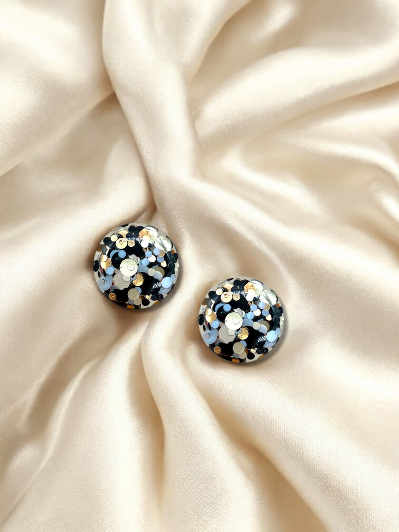 1.5cm Studs Luxe Leopard