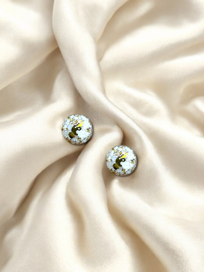MINI Stud Gold & White