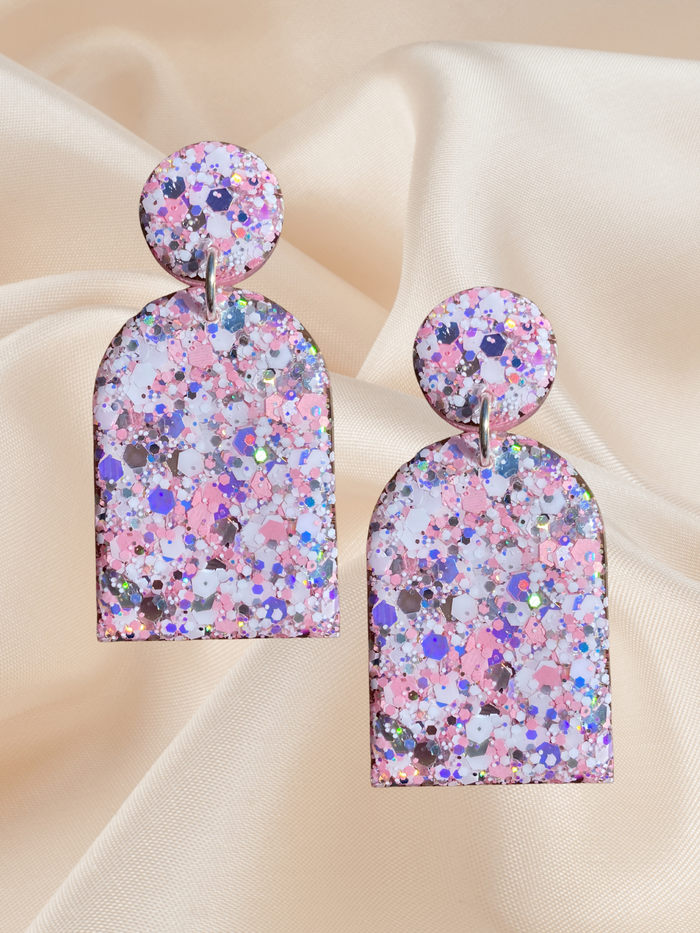 Long Arch dangle Blush Blizzard