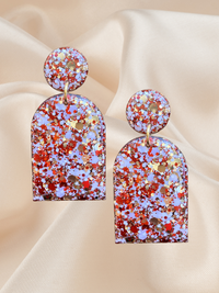 Long Arch Dangle Scarlet Sparkle