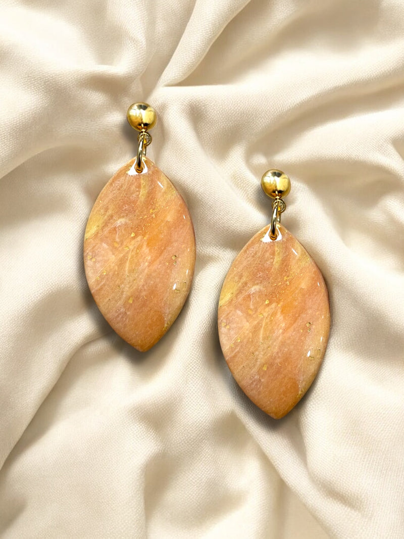 LARGE Clay Dangle Tangerine Twist
