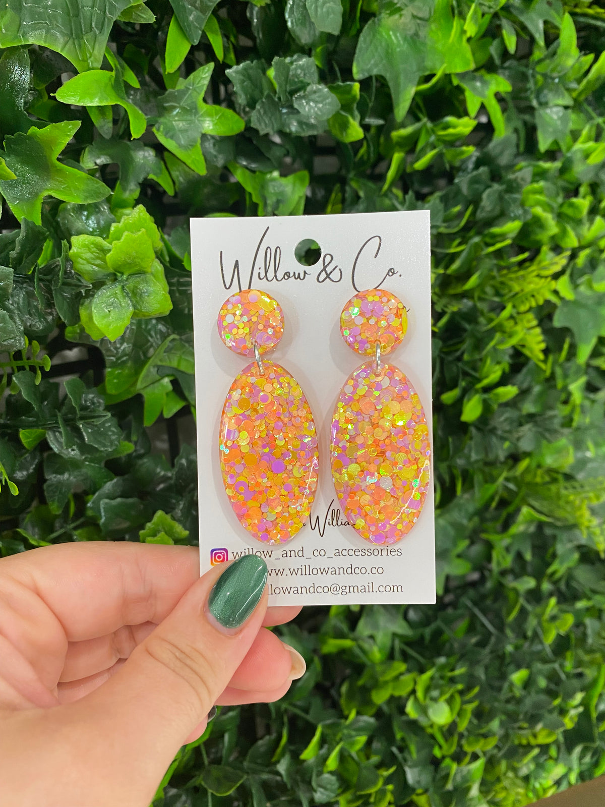 Large Oval Dangle Paradise