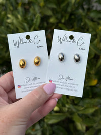 1cm Almond Stud