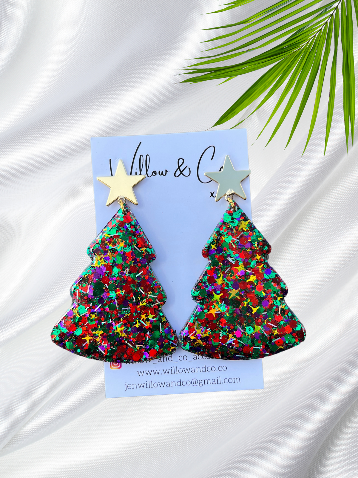 XL Christmas Tree Dangle Celebration Glitter