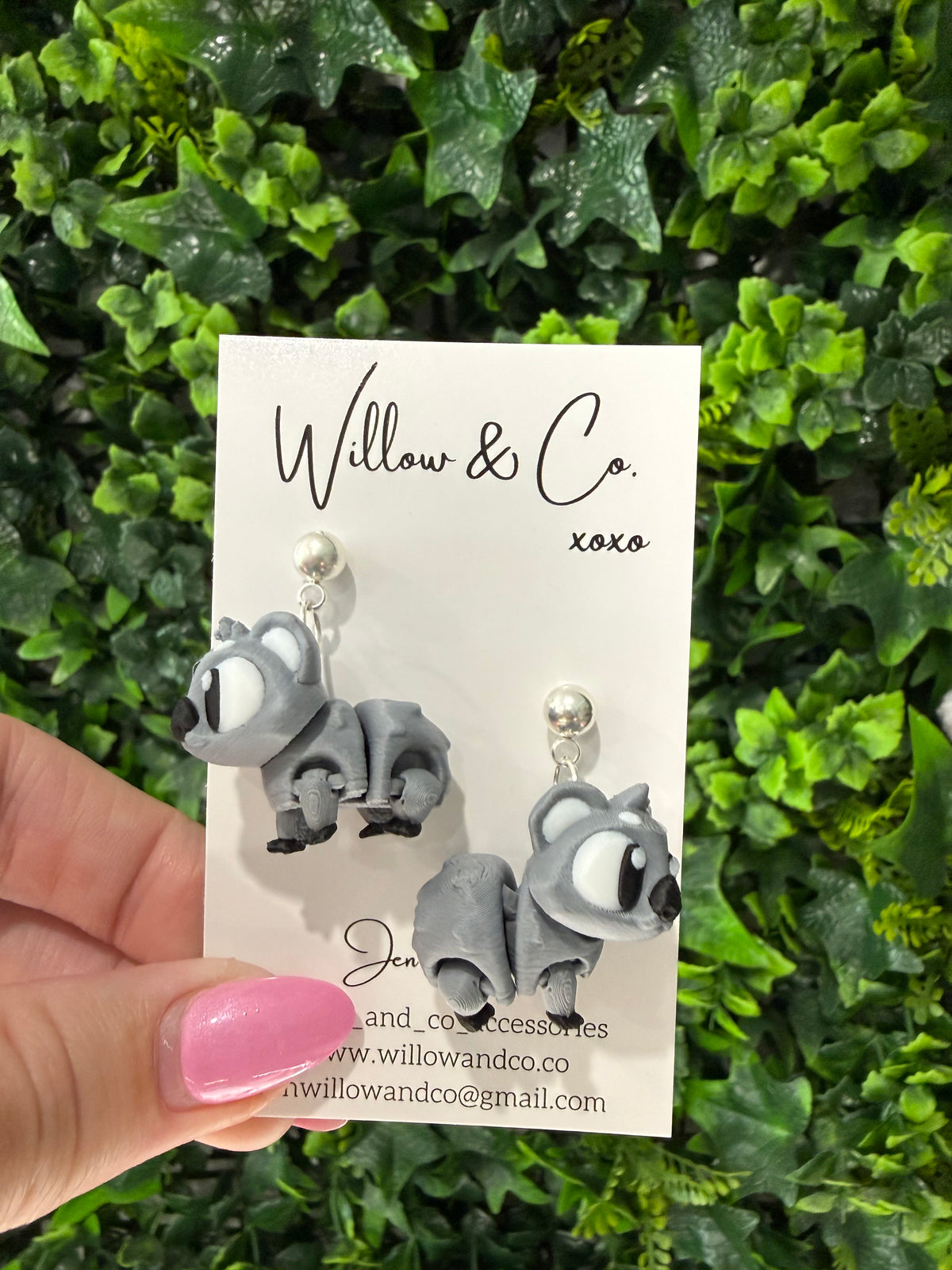 3D Koala Dangles Earrings