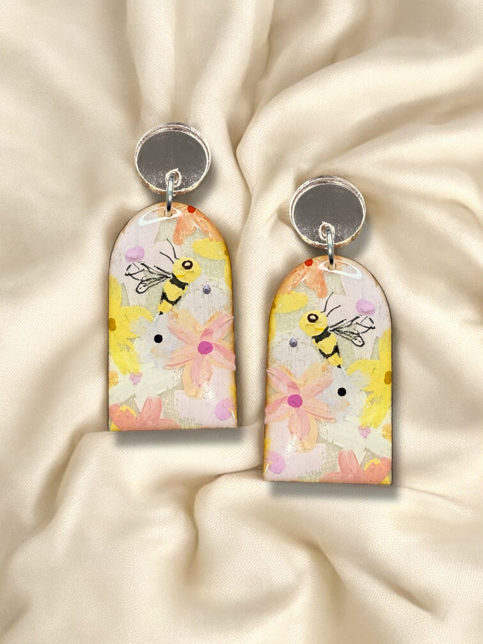 Hand Painted Arch Dangle Honey Bloom