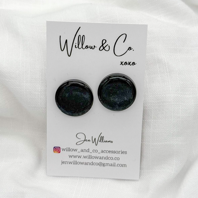 2cm Studs Steel Grey