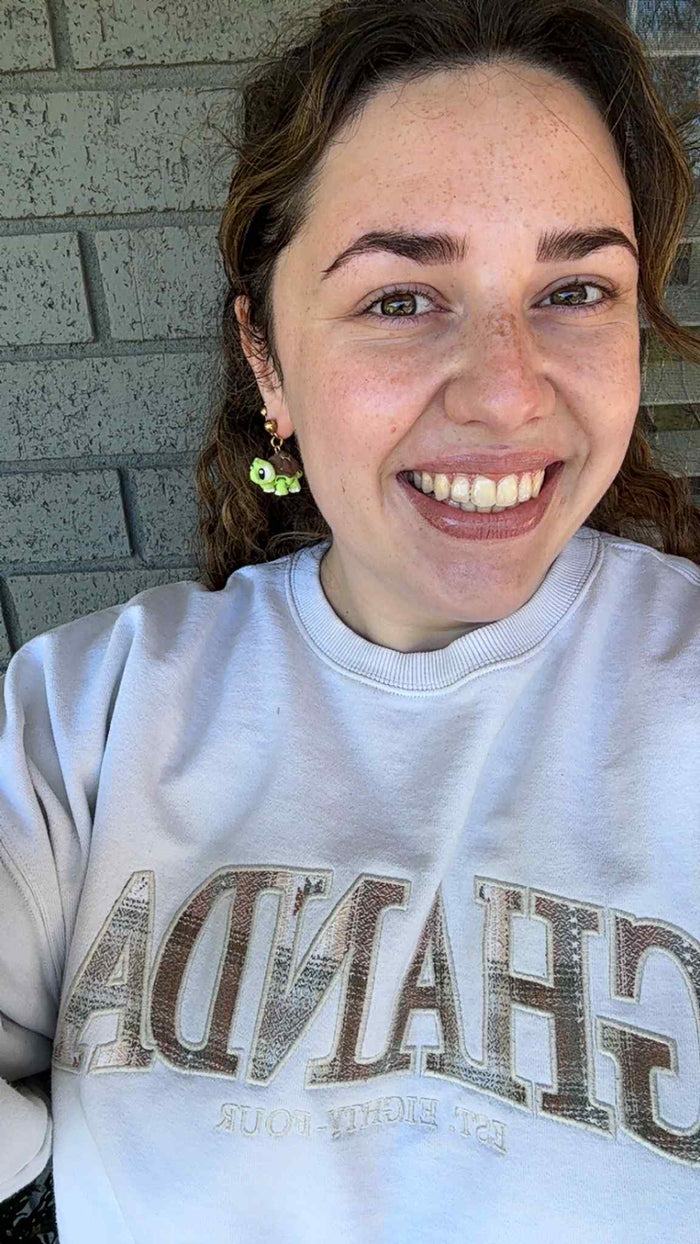 3D Turtle Dangle Earrings