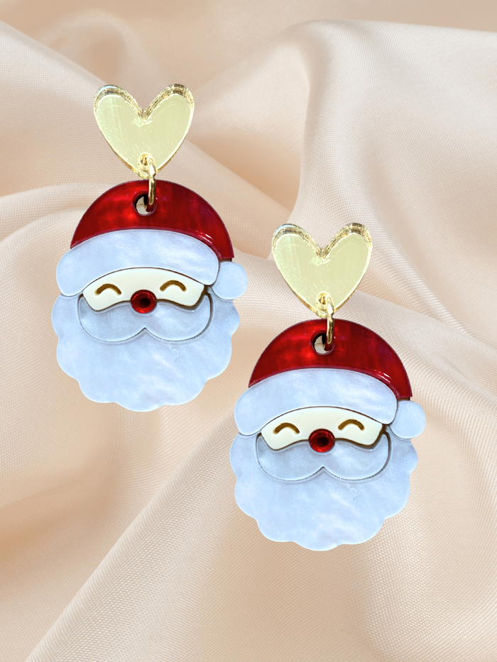 Happy Santa acrylic dangles