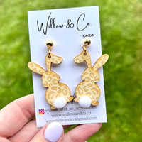 Large Easter Leopard Bunny Dangle