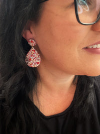 Large Dangle Scarlet Sparkle