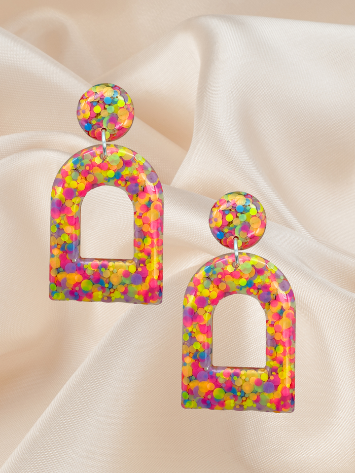 Large Arch Dangle Neon Spots