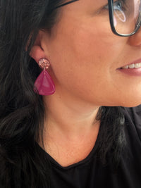 MIDI Teardrop Dangle Fuchsia Glaze