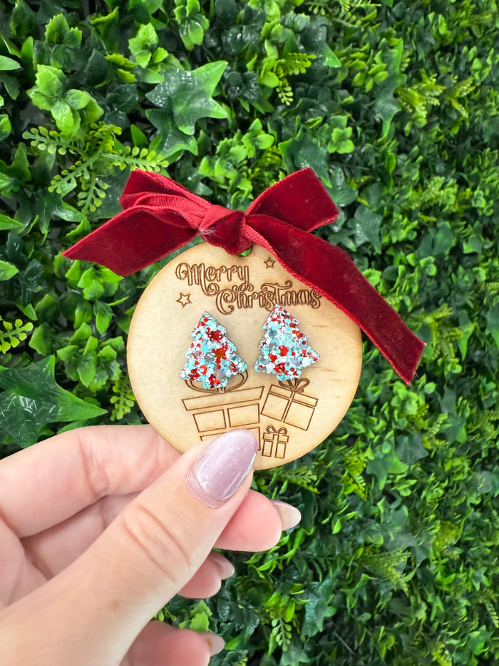 Gift Ready Christmas Tree Studs Peppermint Pop