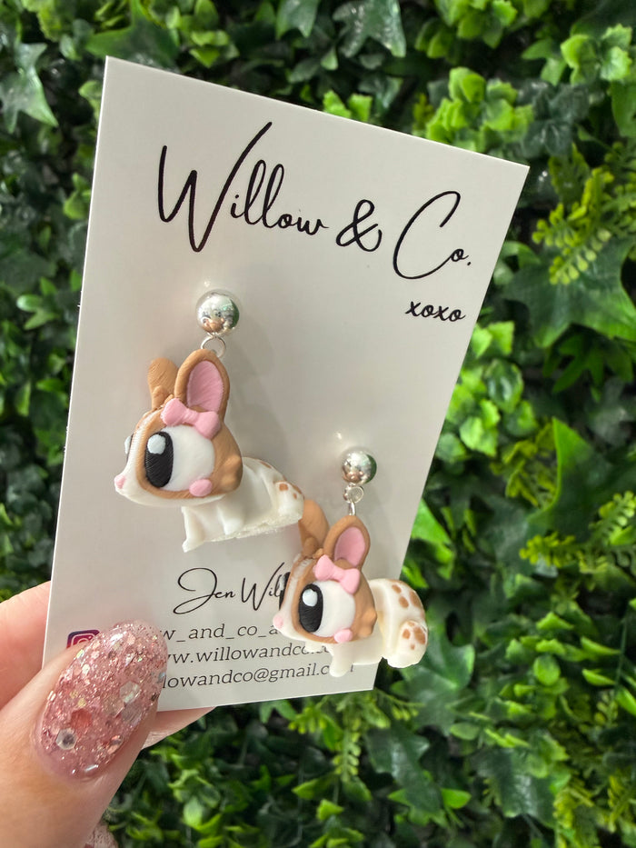 3D Bunny Dangle Earrings