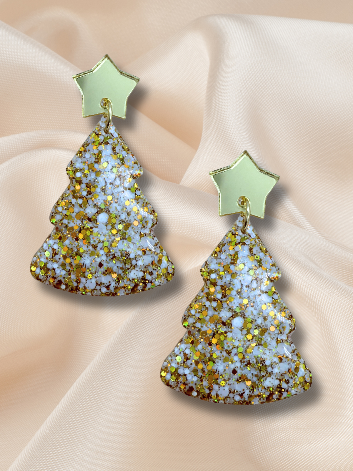 Large Christmas Tree Dangle Golden Meringue