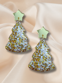 Large Christmas Tree Dangle Golden Meringue