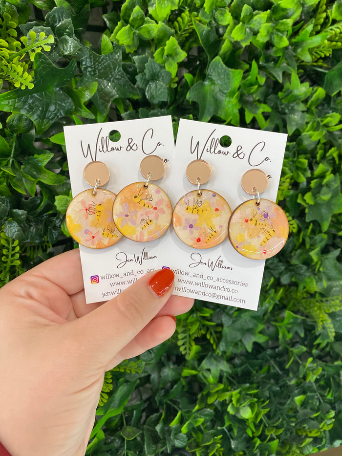 MIDI dangle Hand painted Honey Bloom